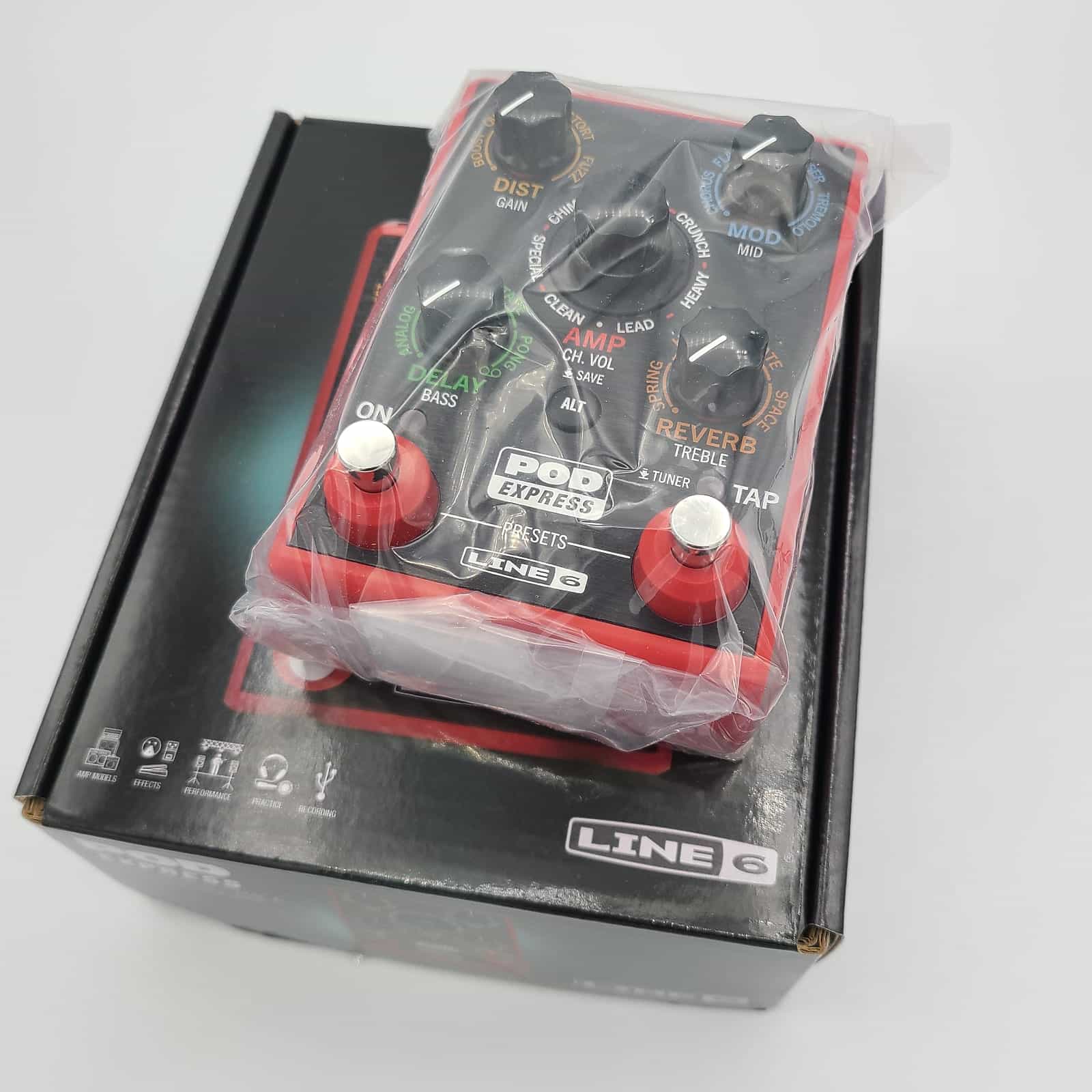 Line 6 POD Express 2024 – Present – Red / Black – Guitar Crate